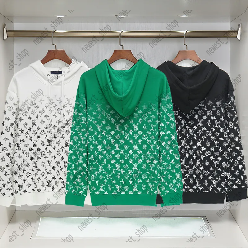 designerskie męskie bluzy bluzy luksusowy czarny zielony biały blusta bawełniana patchworka geometria sznurka ubrania pullover ubrania