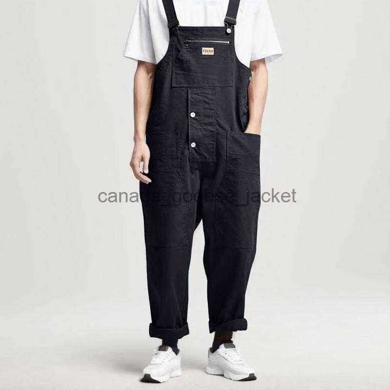Men's Jeans Men's Jeans Relaxed Fit Duck Bib Overall Stretchy Jumpsuits For Men Velour Jumpsuit Hang Neck Net Yarn Splicing Wide LegL230911