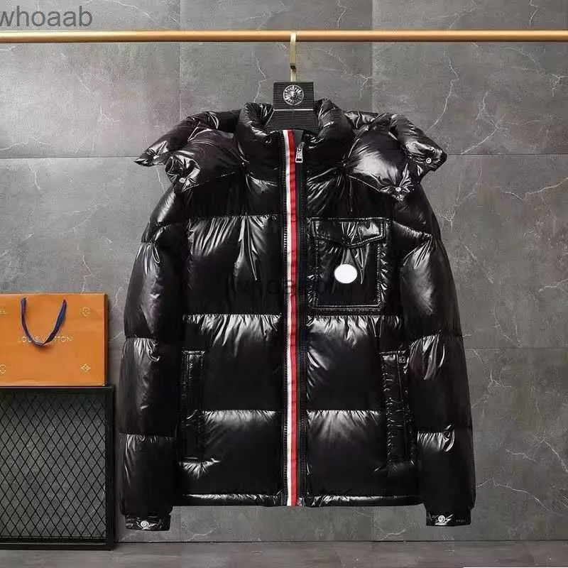 Męskie puch Parkas Męskie Parkas Winter Men Man Mayass Kurtki luksusowe klasyczne kobiety Puffer moda hip -hopowa czapka wzór druku