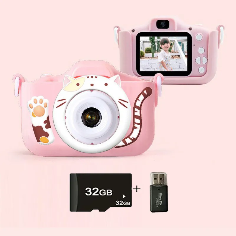 Toy Cameras Children Mini Digital Camera Vintage Education Toys Kids 1080p Projection Video Outdoor Pography Gift 231008