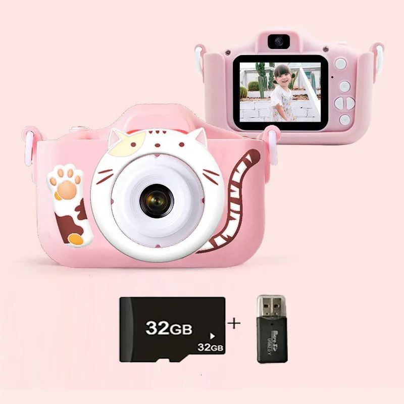 Appareils photo jouets enfants Mini appareil photo numérique jouets éducatifs Vintage enfants 1080P Projection vidéo en plein air photographie cadeau 231008