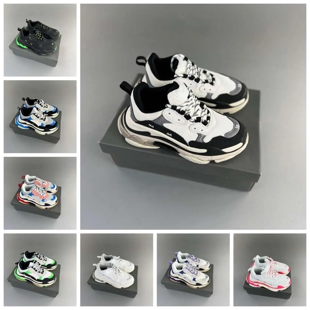 Tasarımcı Lüks Triple S Clear Sole Spor Sneaker Balencaiganess Klasik Sıradan Yüksek Platform Ayakkabıları Erkek Kadın Açık Gym Run Zapatos Baskeball Ayakkabı