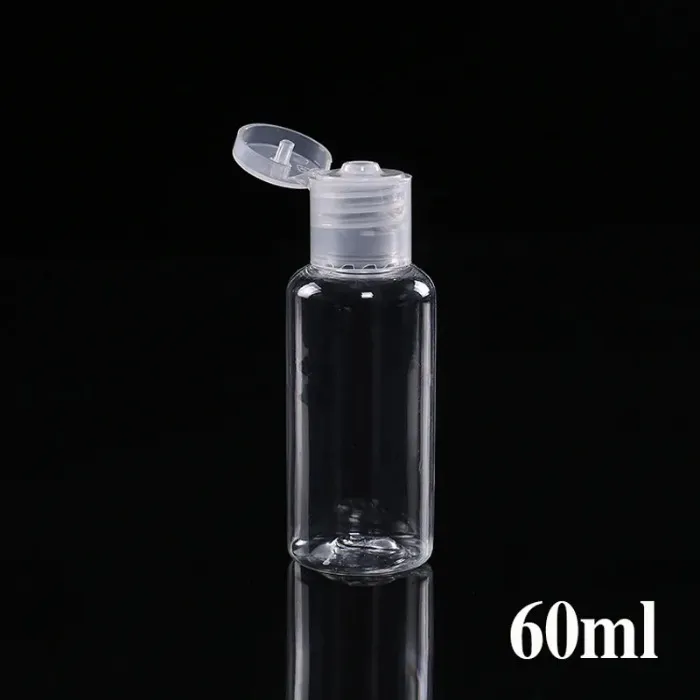 Plastic Hand Sanitizer Bottle 5ML 10ML 20ML 30ML 50ML 60ML 100ML 120ML 150ML 200ML PET Butterfly Cap Transparent Plastic Bottles For Liquid