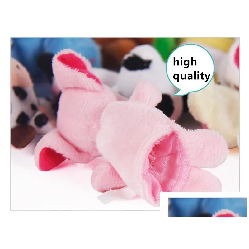 Even mini animal finger Baby Plush Toy Finger Puppets Talking Props 10 animal group Stuffed & Plus Animals Stuffed Animals Toys Gifts