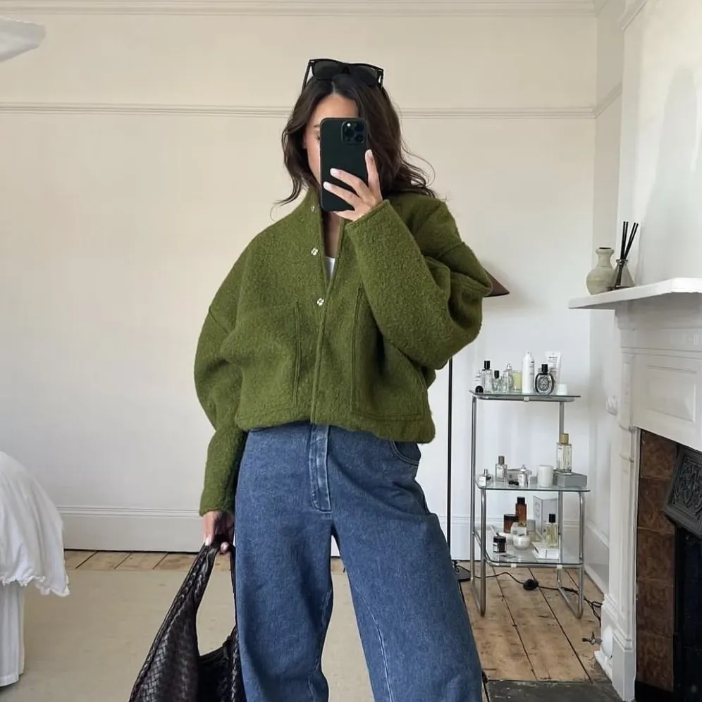Vintage oversized bomber clearance jacket