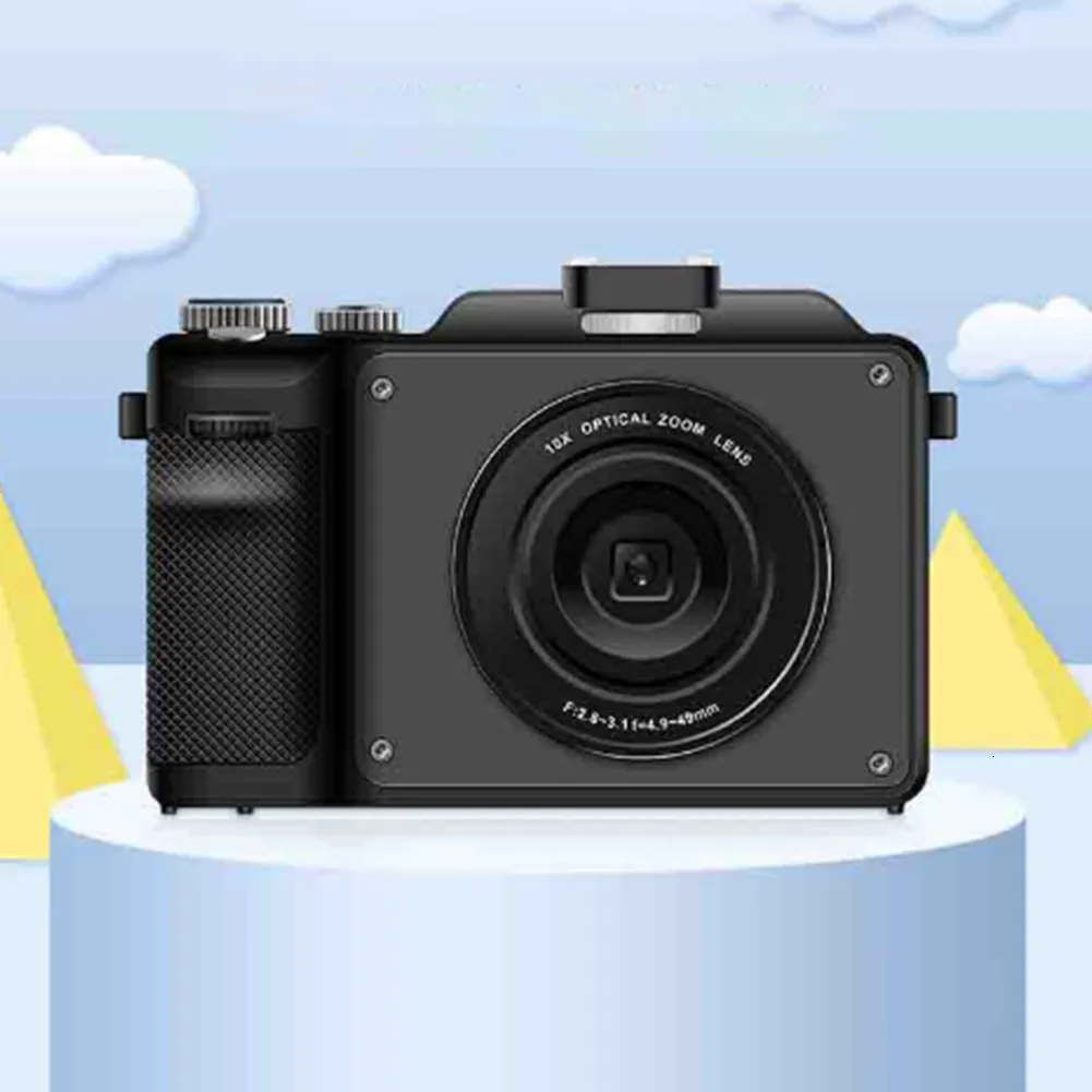 Toy Cameras 4K Dual Lens Selfie Camcorder 18x Digital Zoom Vlogging Camera 128 GB TF CRAD Electronic Image Stabilization för POGRAPI 230911