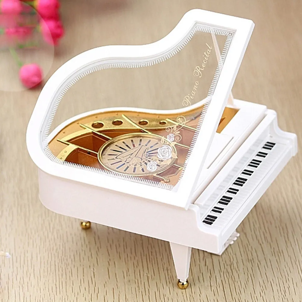 Decorative Objects Figurines Ballet Dancer Piano Music Box Classical Music Box Dancing Fairy Musical Box Rotary Ballerina Music Box for Home Furnishings 230911
