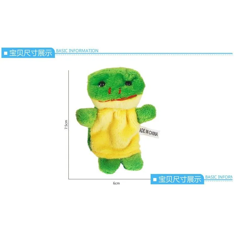Even mini animal finger Baby Plush Toy Finger Puppets Talking Props 10 animal group Stuffed & Plus Animals Stuffed Animals Toys Gifts
