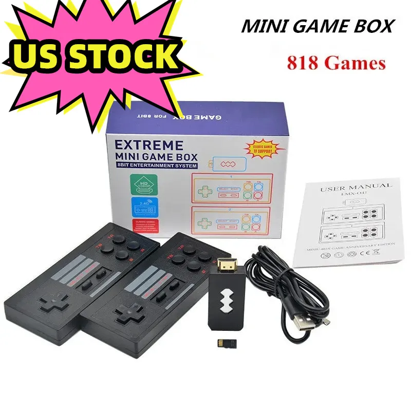 HD 4k Retro Mini Video Game Console 628 /821/660 Games with 2 Dual Portable Wireless Controller for HDTV