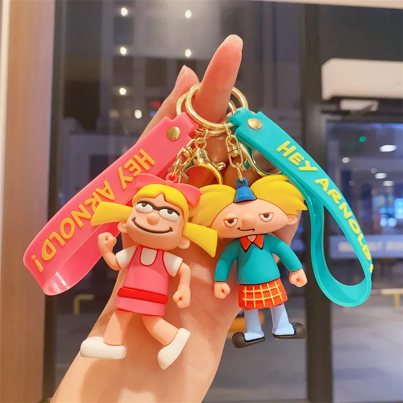 Hey Arnold Plush Cartoon Action Figure Cartoon Keychain Shortman