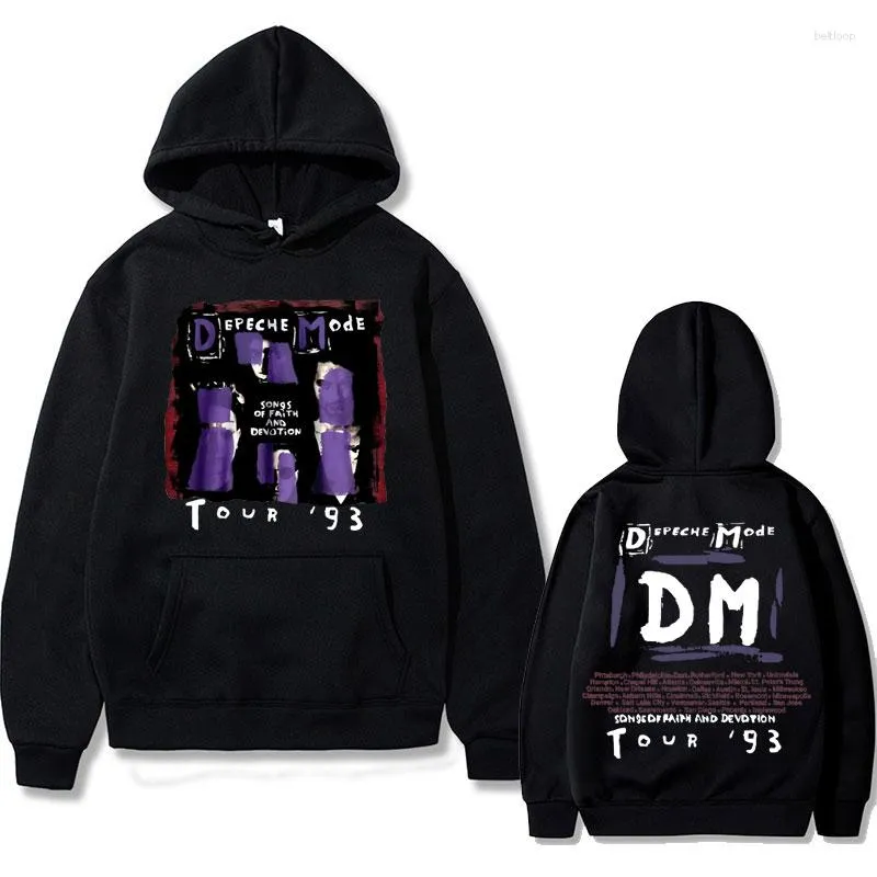 Men's Hoodies British Band Depeche Cool Mode Memento Mori Tour 2023 Hoodie Oversized Male Streetwear Men Rock Vintage Sweatshirt