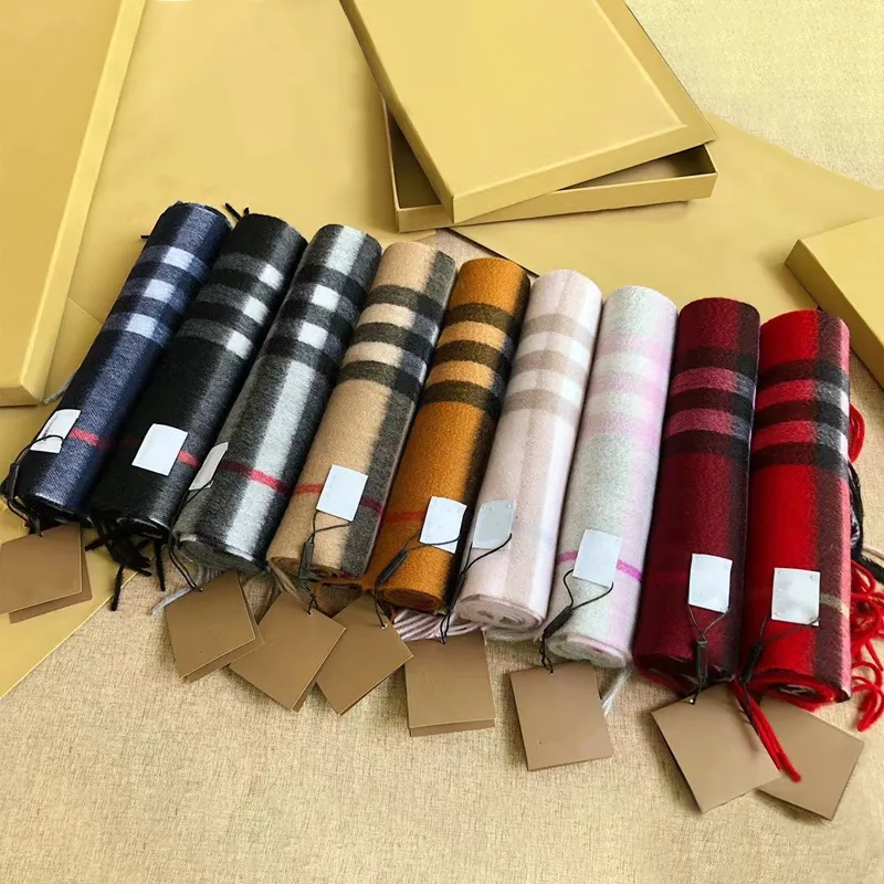 Stylish men women cashmere scarves classic plaid designer scarvf soft luxury autumn and winter long scarvf holiday gifts must have 9 styles