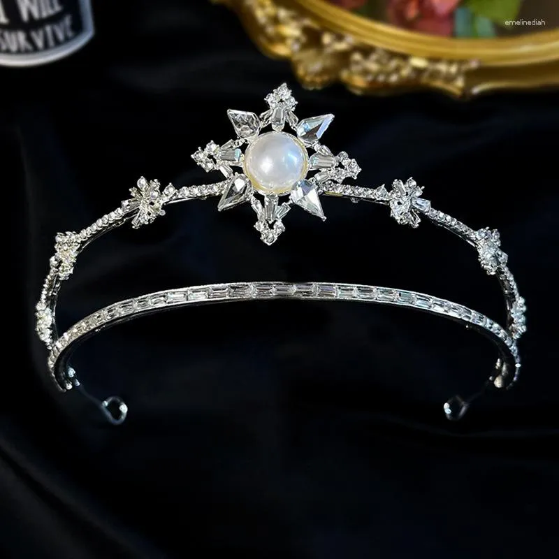 Pinces à cheveux rétro luxe strass diadèmes et couronnes grandes perles bandeaux pour femmes filles casque mariée bijoux de mariage accessoires