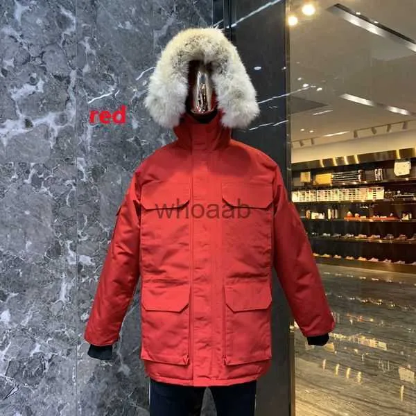 Men's Down Parkas Outerwear coats leisure sports down jacket white windproof parker long leather collar cap wolf fur stylish classic adventure coat HKD230911