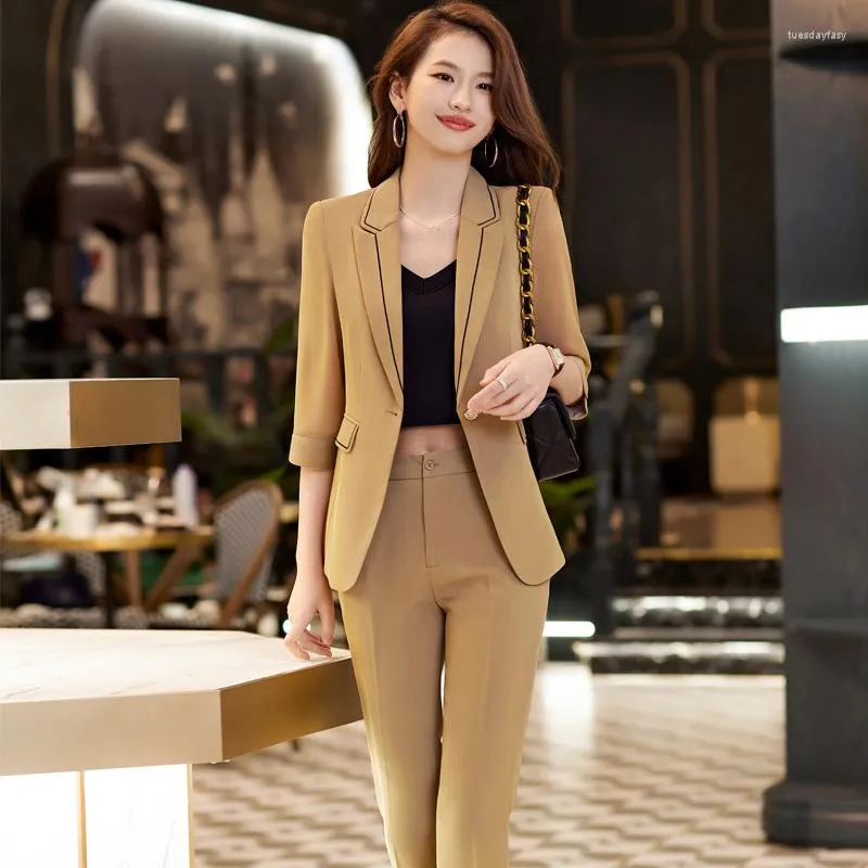 Womens Two Piece Pants Suit Jacket Business Spring Elegant Socialite High End Affordable Luxury Fashion Temperament Style From 37 9 DHgate