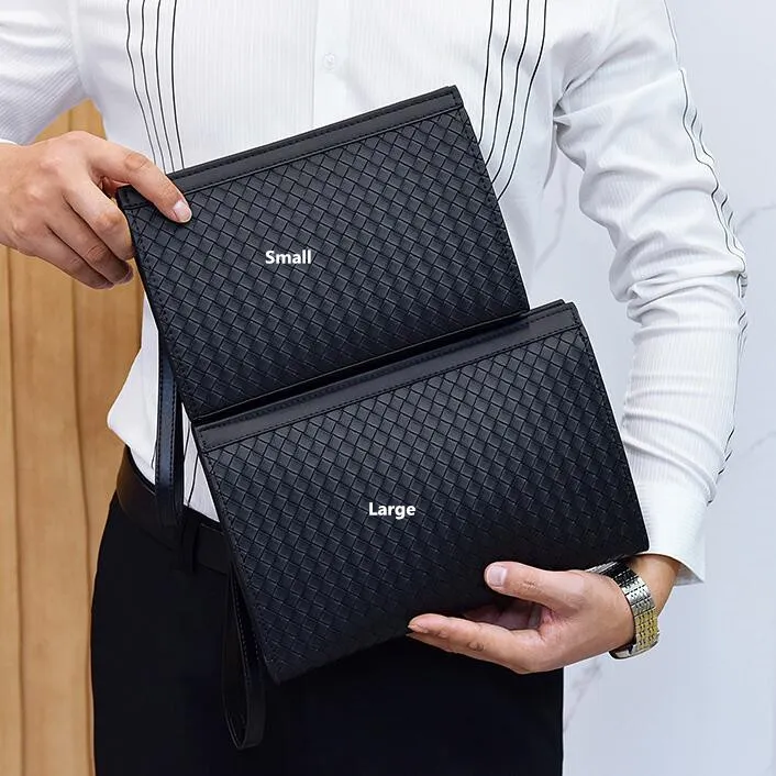 Wholesale Mens Mens Shoulder Bags Kmart Large Capacity Multi Card Woven  Envelope Style With Long Wallet Black Leather Handbag 2 Sizes From  Rainbowpo2015, $18.58