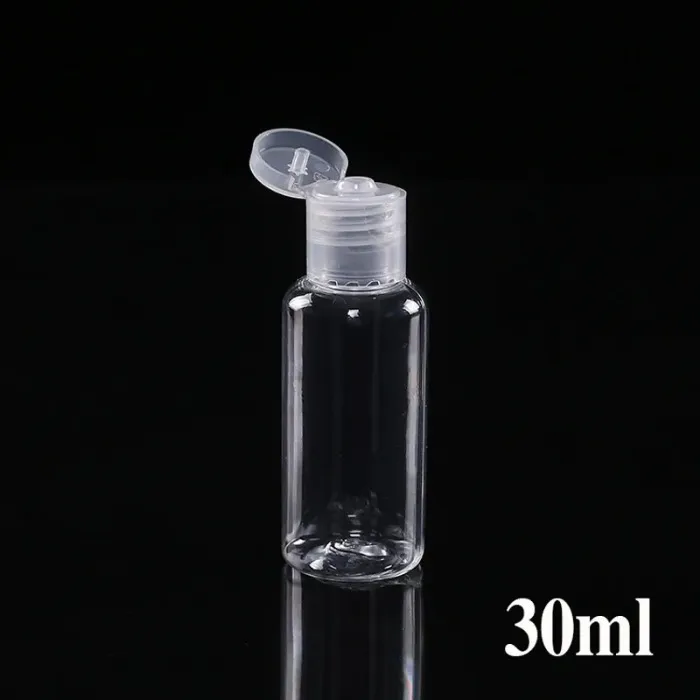 Plastic Hand Sanitizer Bottle 5ML 10ML 20ML 30ML 50ML 60ML 100ML 120ML 150ML 200ML PET Butterfly Cap Transparent Plastic Bottles For Liquid