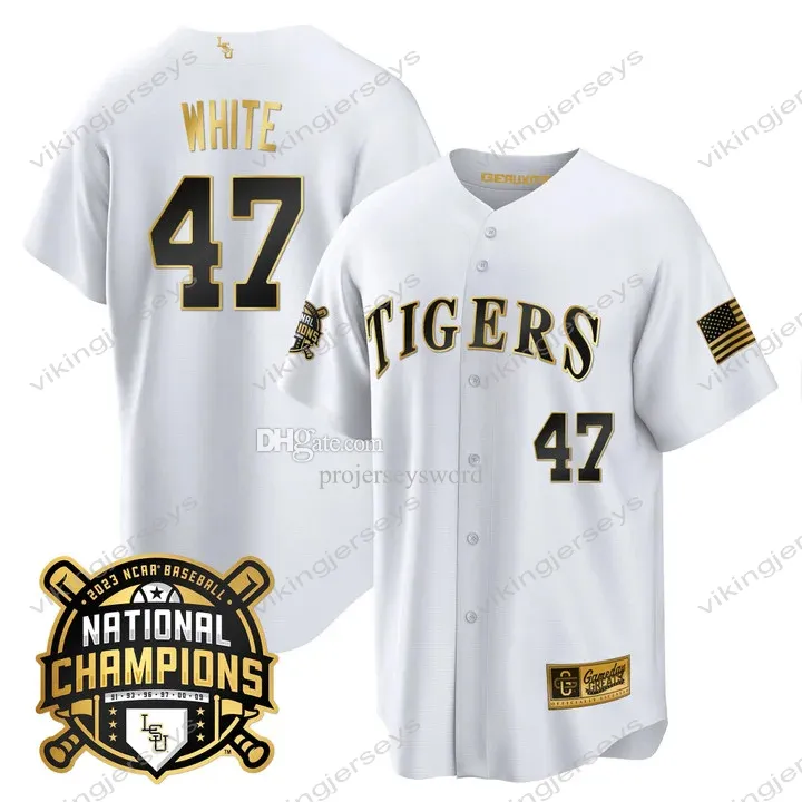 LSU Tigers Baseball Jersey Poul Skenes 20 2023 College World Series Champions Stitched Polyester Jersey S 4XL