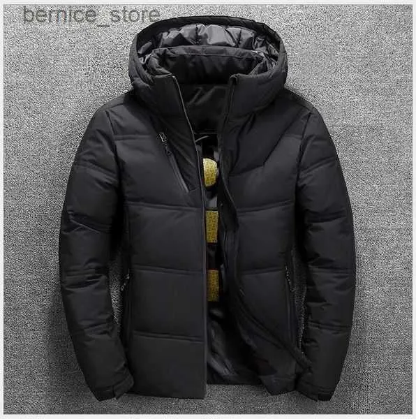 New Winter Mens Short Style Padded Down Jacket White Duck Down