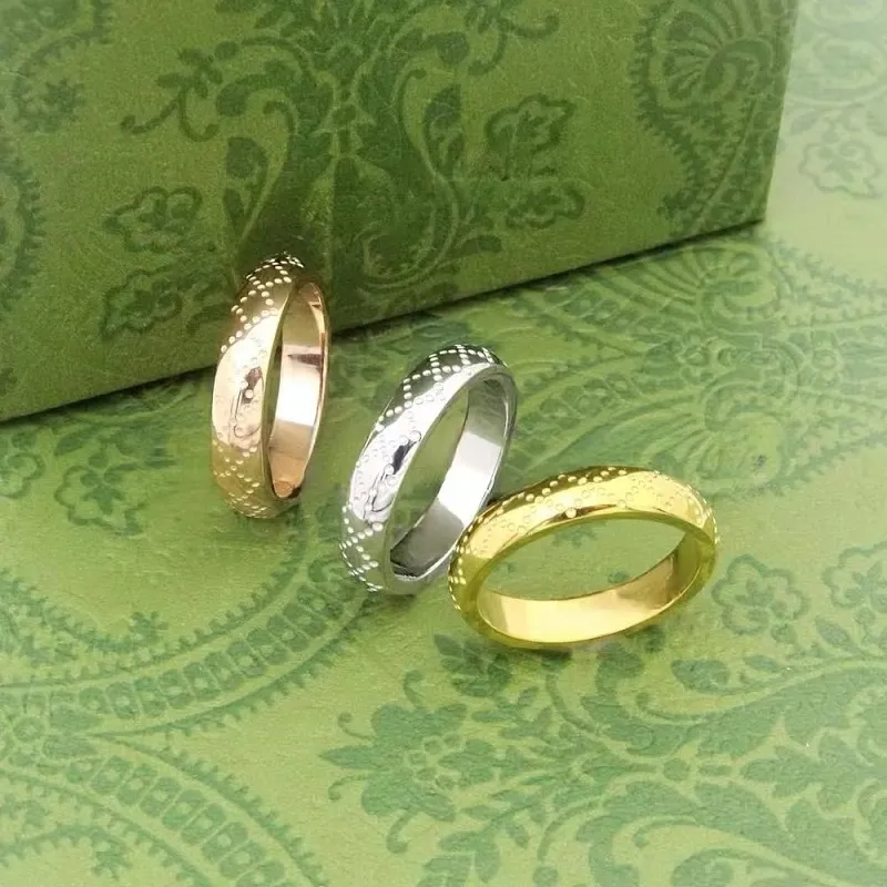 Projektant Titanium Steel Silver Love Ring Diamonds Mężczyźni i kobiety Rose Gold Biżuteria Para Pierścień Piękny