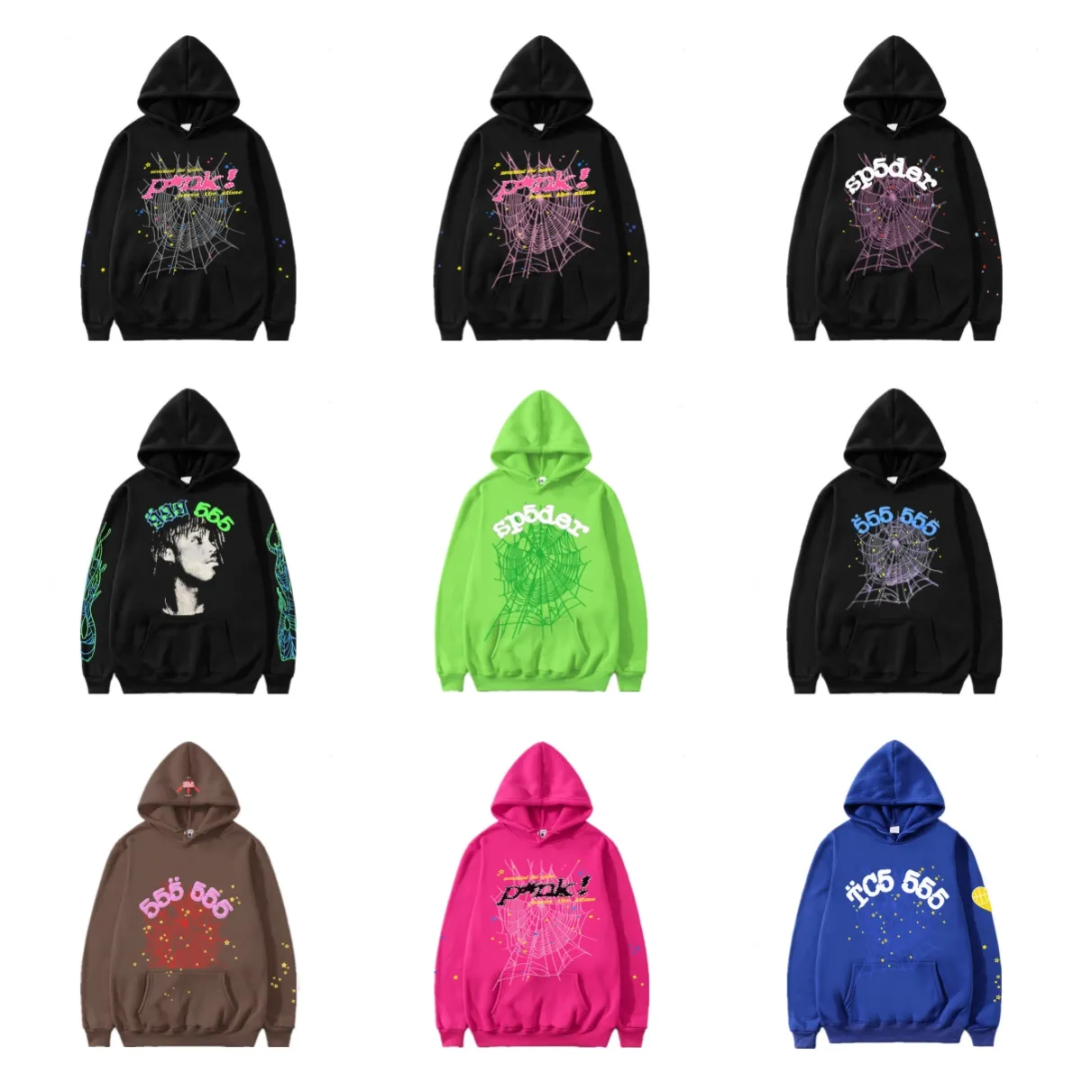 Spider Trapstar Track Suits wits Hoodie Designer Mens 555 SP5DER 스웨트 셔츠 Man Young Thug Two-Picke With Womens Spider Sweatshirt Spiders 555 Spider Tracksuit