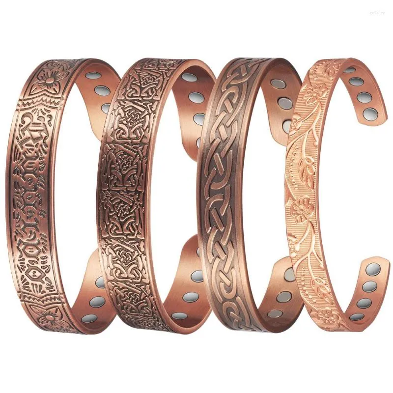 Bracelet Bracelet de santé magnétique à la mode en cuivre pur pour hommes et femmes cadeau énergétique à la mode prévenir l'arthrite