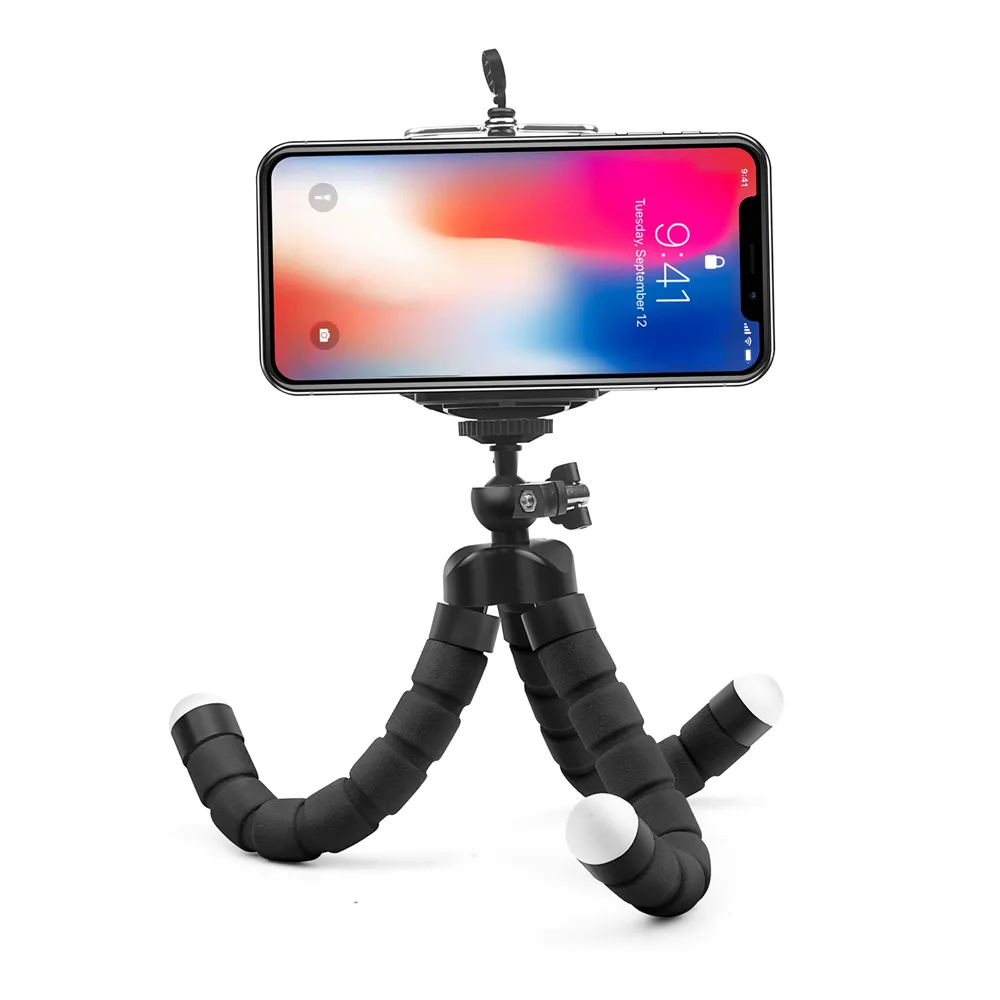 Esnek Ahtapot Tripod Telefon Tutucu Cep Telefonu Araç Kamerası için Evrensel Stand Braketi Bluetooth uzaktan deklanşör ile selfie monopodlar