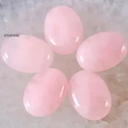 Beads 18x25MM&15x20MM CAB Cabochon 5Pcs Oval Natural Stone Bead For Making Necklace Bracelet Earrings Pink Crystal K573