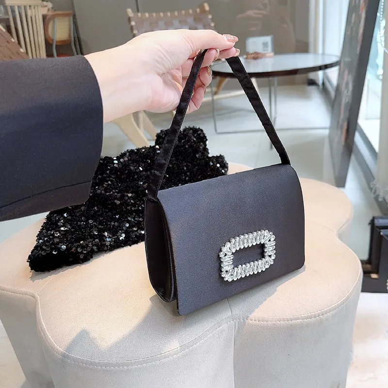 Evening Bags Luxury Designer Handbag bag for women female silver Bling tassel crystal tote bag 's Luggage 230912