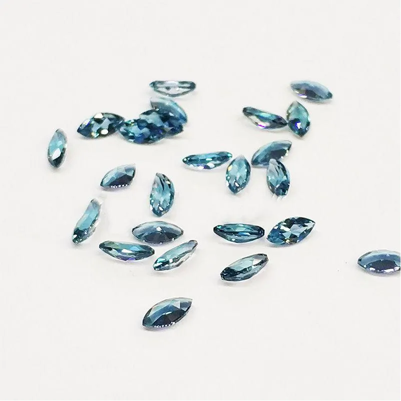 Luźne kamienie szlachetne 100% naturalny London Blue Topaz Wysoka jakość Oko Clear Dobry, genialny ścięty markiz 3x6mm za złotą biżuterię sier dhgarden dh7g0