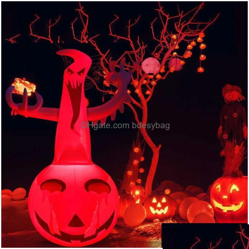 other festive party supplies halloween decoration inflatable ghost pumpkin outdoor terror scary props led blow up on for home garden 220922