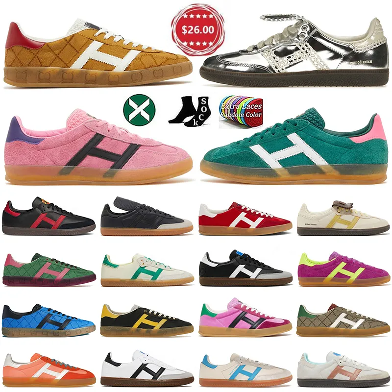 Athletic Designer Casual Shoes inomhus ljusblå mocka för män kvinnor wales bonner grädde gröna vegan sporttränare sneakers sneakers