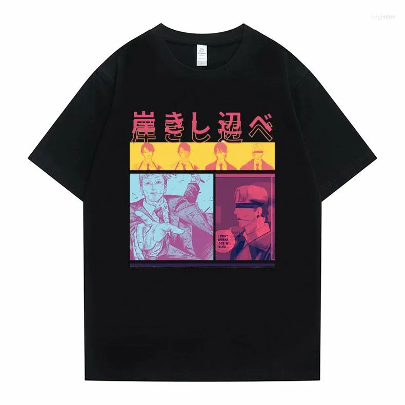 Camisetas para hombre, camisetas con gráficos estéticos de arte Kishibe para hombre y mujer, pantalón corto informal a la moda, camisetas de Manga Harajuku de Anime Chainsaw Man