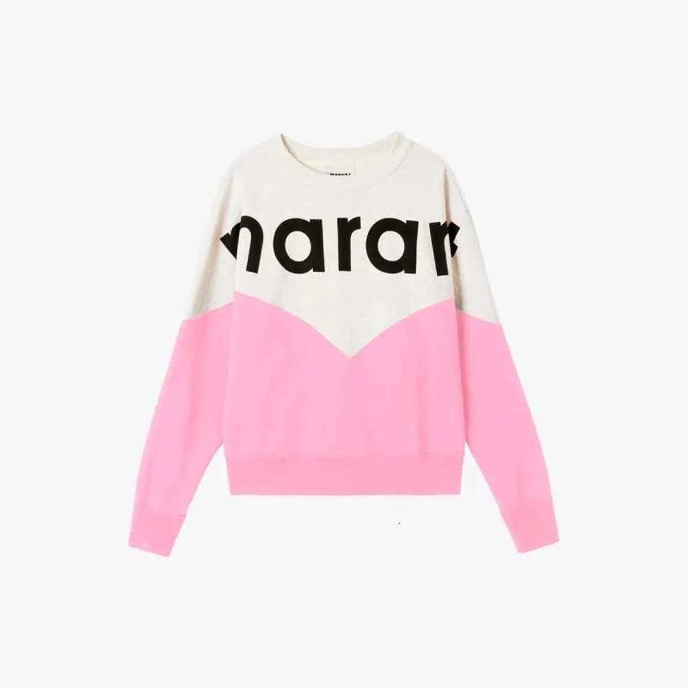 Isabel Marant 23ss Designer Felpa in cotone con cappuccio Moda classica Pullover Maglione Hot Letter Stampa con donna Casual Versatile Maglione con cappuccio allentato Marea Top b8