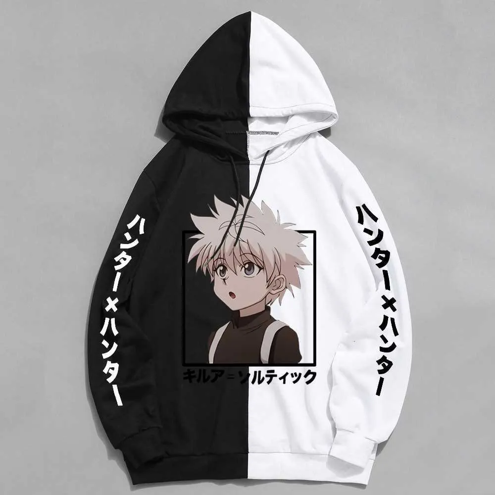 هوديز رجال من النوع الثقيل هانتر X Hunter Killua Zoldyck Mens Hoodies الخريف الشتاء الفتيات الفتيات من النوع الثقيل