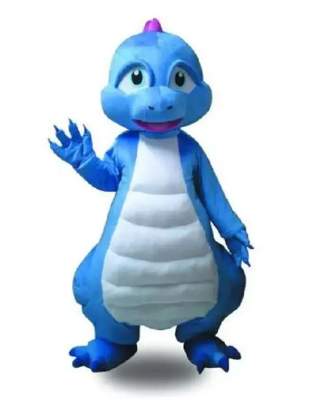 2024 azul divertido traje de la mascota del dragón adulto Halloween fiesta de cumpleaños ropa de dibujos animados