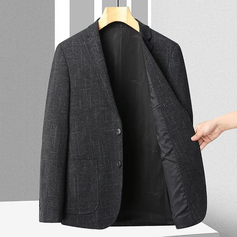 Abiti da uomo Abiti da uomo di alta qualità per blazer 2023 Designer di marca primaverile Eleganti giacche da abito da sposa Cappotto classico classico con vestibilità regolare