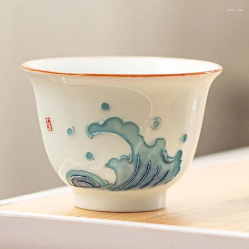Herbata filiżanek 1PC w stylu chińskim kubek ceramiczny porcelanowy