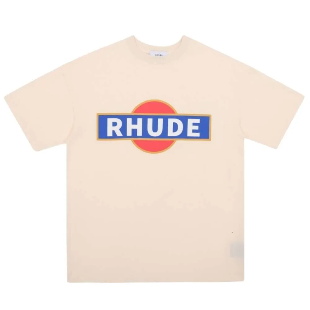 Designers T-shirts Top Quality Summer Rhude Men's Casual T-shirt Top Luxury Monogram Printed Shirt And Women's Short Sleeve Fashion Skateboard Trend