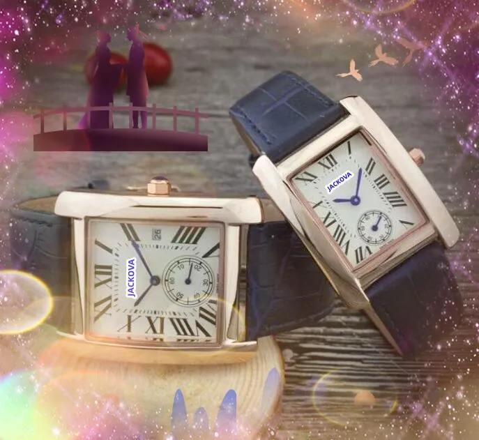 Para miłośnicy luksus kwarc zegarki mężczyźni kobiety stal nierdzewna obudowa kwadratowy cyfrowy cyfrowy cyfrowy dial renogio feminino wodoodporne zbiornik-must design design dam