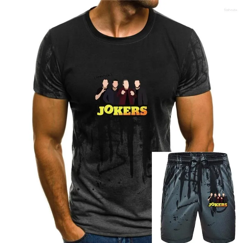 Men's T Shirts Impractical Jokers Slim Fit T-Shirt Cast Slides Navy Tee