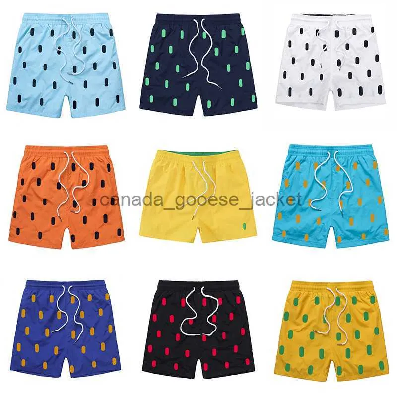 Shorts pour hommes Shorts pour hommes Shorts de bain d'été de créateur Ralphs Broderie de chevaux de guerre Respirant Plage Laurens Polo court Surf à séchage rapide Tissu en maille shortL230912