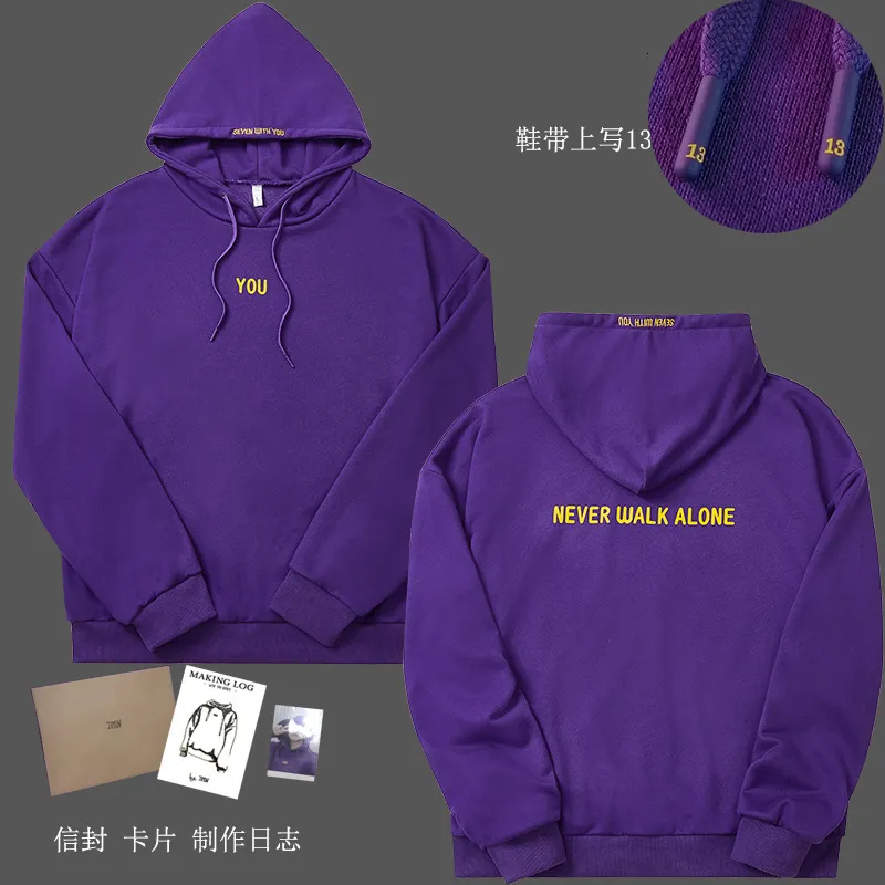 Sweats à capuche pour femmes Sweatshirts Kpop Lettre JIMIN NOMAD BE A GOOD HUMAN Sweat à capuche imprimé Hiver Plus Sweat-shirt en polaire Harajuku Never Walk Alone Outfit Boy Girls 230911