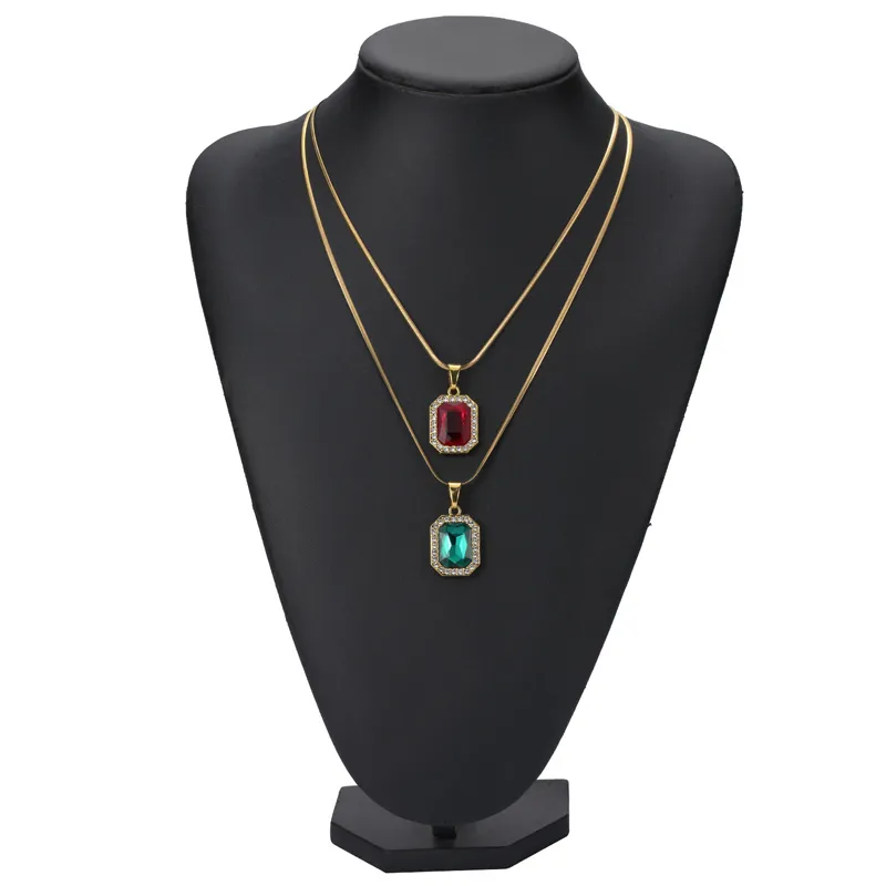 Square - Collana da donna in argento sterling 925, con ciondolo a