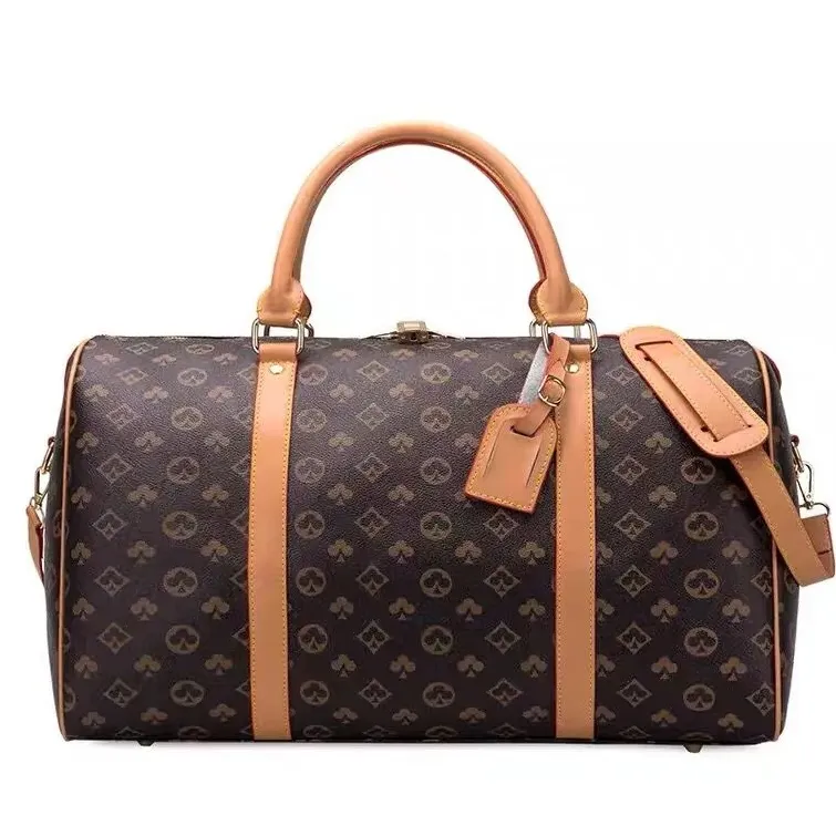 2019 Men Duffle Sac Femmes Sac de voyage Sacs à main bagages de luxe Sac de voyage Men de voyage Pu en cuir Sac à main