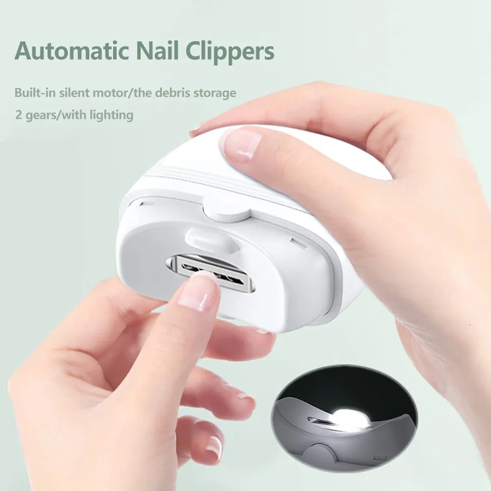 Nagelknipper Automatische nagelknipper Trimmer voor baby Volwassen verzorging Elektrische nagelknipper Manicureschaar Lichaamsgereedschap Oplaadbare nagelschaar 230912