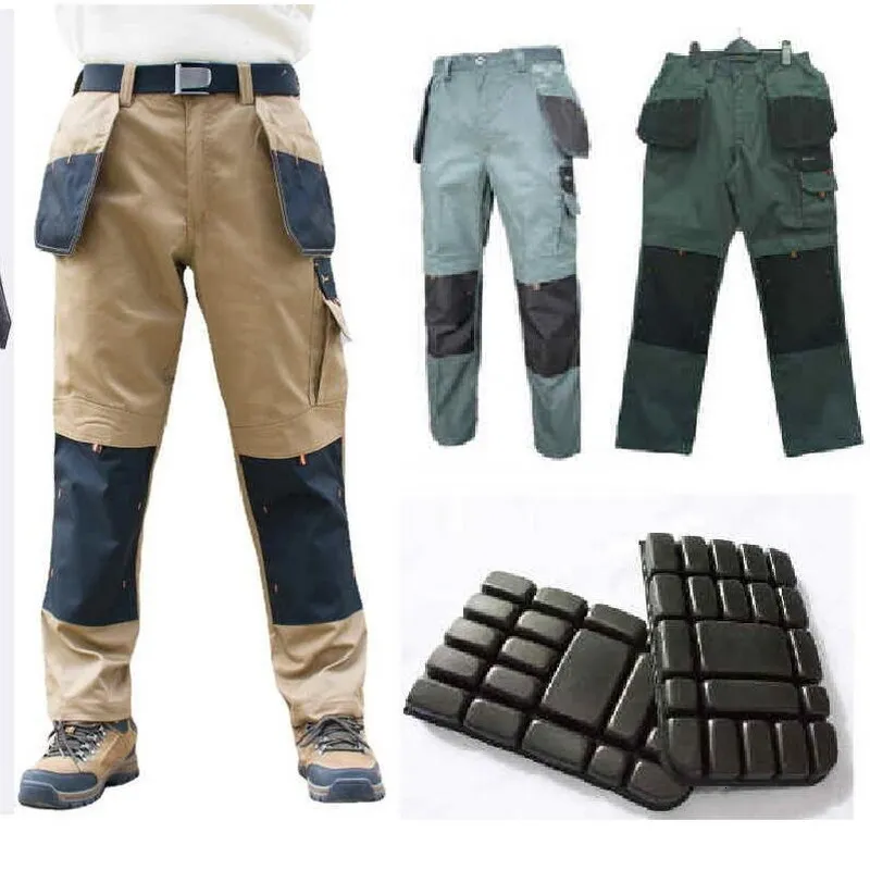 Pantalones de hombre Pantalones cargo con múltiples bolsillos para hombre Pantalones de trabajo al aire libre Pantalones resistentes al desgaste Pantalones de trabajador con bolsa para pierna 230911