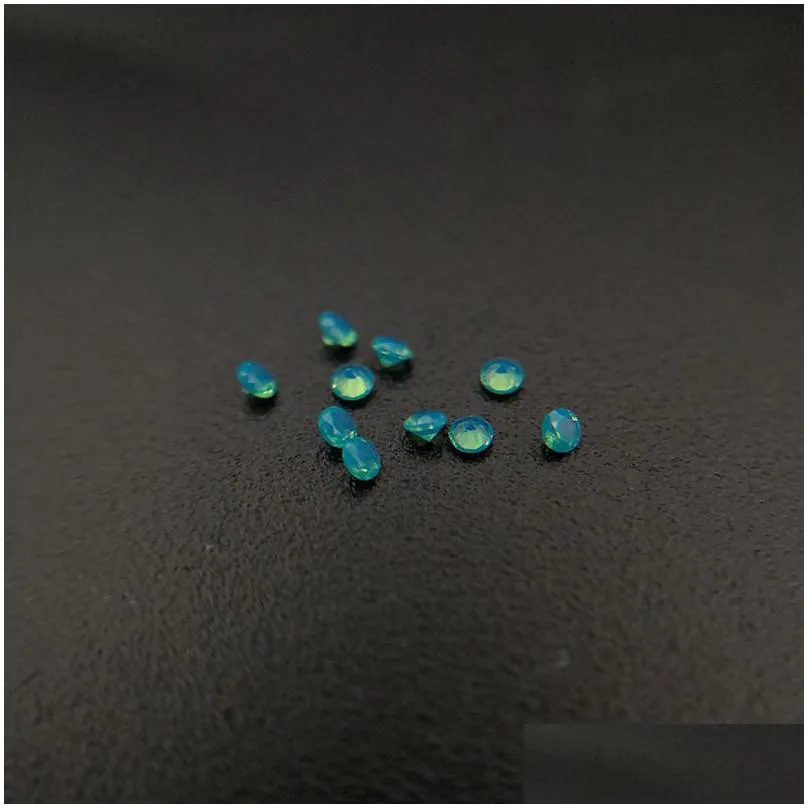 Loose Diamonds 216 Good Quality High Temperature Resistance Nano Gems Facet Round 0.8-2.2Mm Dark Opal Aquamarine Blue Green Dhgarden Dhssr