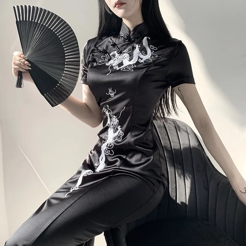open lace back dress Black Dragon Dress main image 1