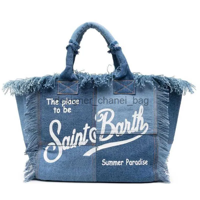 Sacos de noite Europa e América Viagem Bolsa Feminina de Alta Capacidade Nova Bolsa Borla Artesanal Moda Impressa Bolsa Jeans